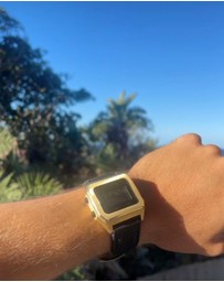 Maxum - Raglan Tide Watch – Gold Case, Black Dial & Black Silicone Strap