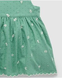 Purebaby - Embroidered Dress -Kids-Babies