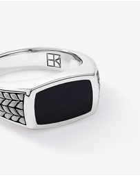 Michael Hill - Black Onyx Signet Ring in Sterling Silver