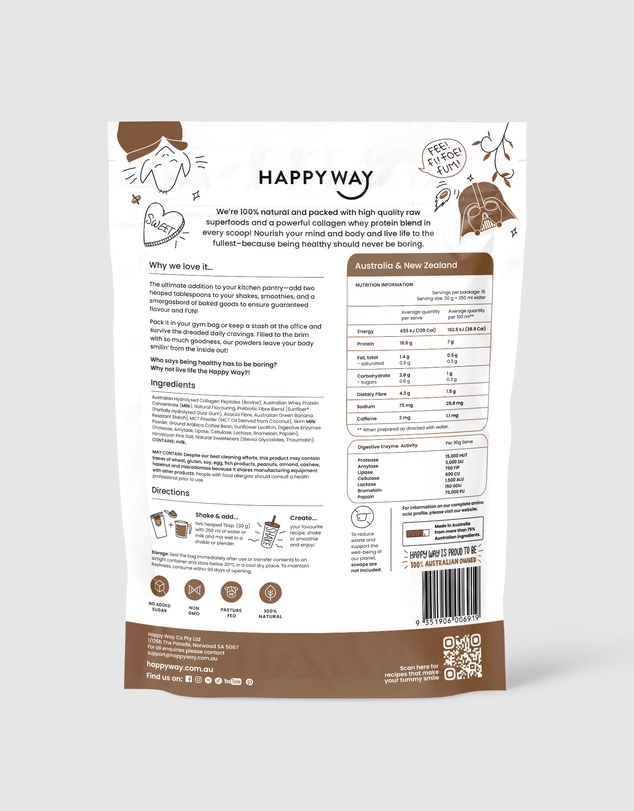 Happy Way - Coffee Collagen Whey Protein Powder