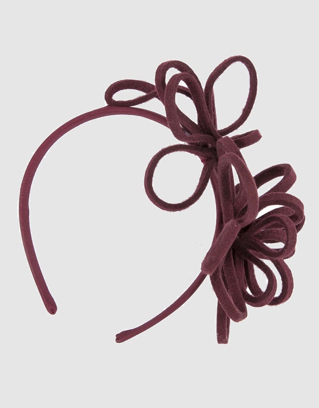 Max Alexander - Felt Burgundy Loops Fascinator