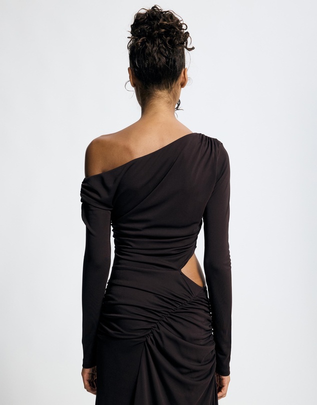 Lover - Ravenna Long Sleeve Asymmetrical Jersey Dress
