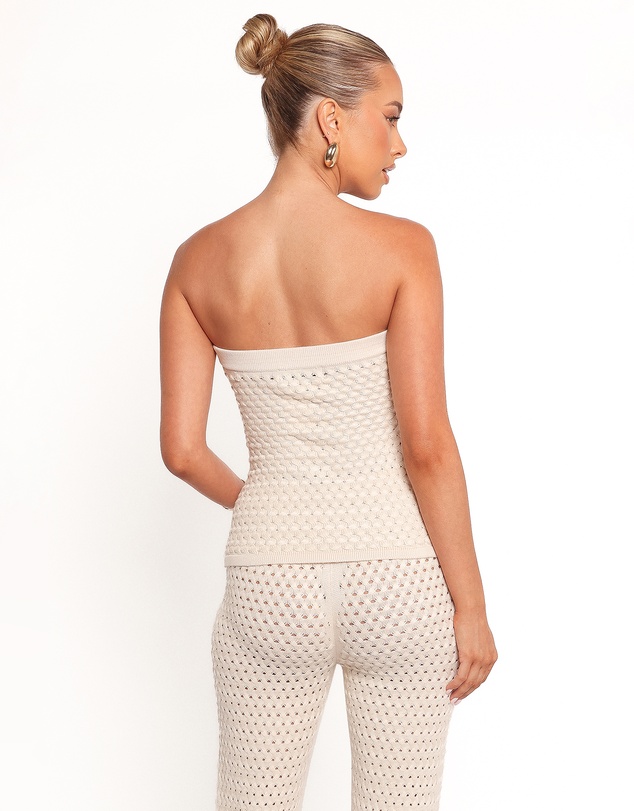 Petal & Pup - Fonte Strapless Knit Top - Cream