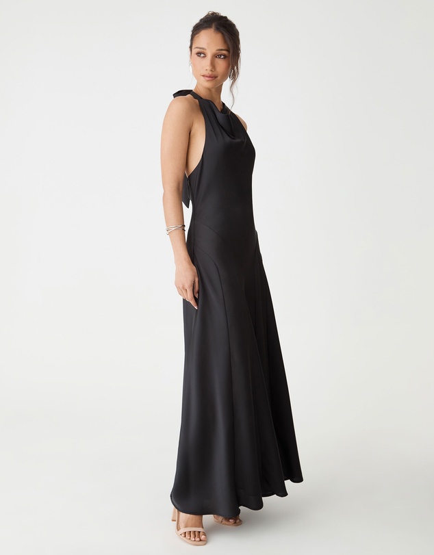 Forcast - Santana Halter Satin Dress