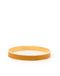 Pre-Loved by Azura Reborn - Pre-Loved Gold Plated Epsom Kelly Cadena Lock Bangle Bracelet