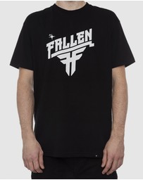 Fallen Footwear - Fallen Footwear Men Hi Volt 100 % Cotton Tees Regular Fit Black