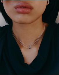 Kirstin Ash - Baguette Birthstone Necklace June Moonstone