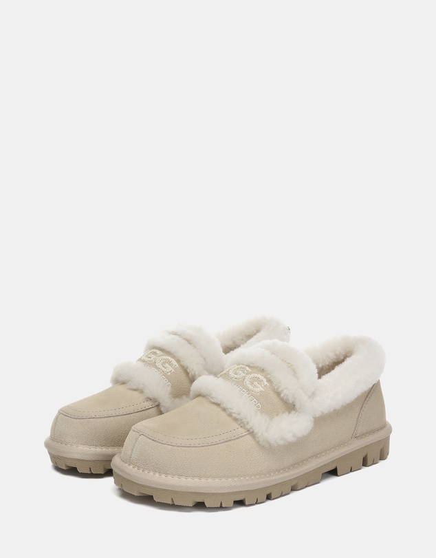 EVERAU - Australian Shepherd Ugg Rilee Loafer Cow Suede Upper House Shoes