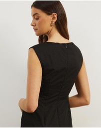 Atmos&Here - Gaia Cotton Gathered Waist Midi Dress
