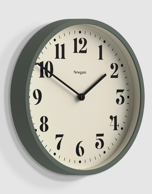 Newgate - Newgate Number Four Wall Clock Matte Asparagus Green