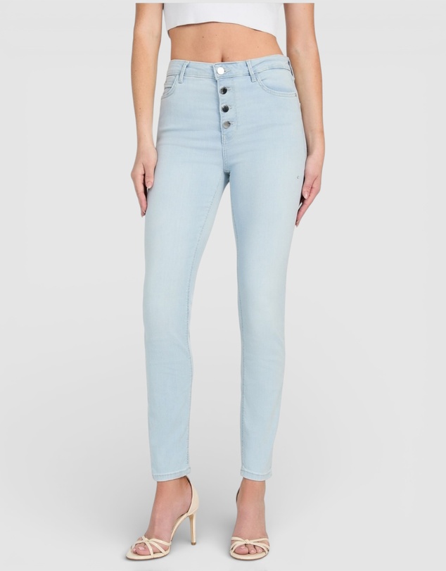 GUESS - High Rise Skinny 1981 Exposed Button Jeans