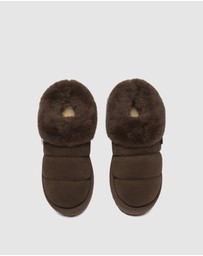EVERAU - EverAU Ugg Ulrika Platform Sheepskin Upper House Shoes