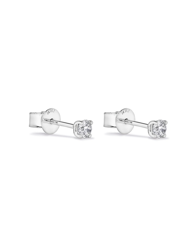 Michael Hill - 0.25 Carat TW Diamond Solitaire Stud Earrings in 18kt White Gold