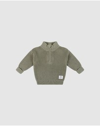 Kynd Baby - Knit Rib Jumper in Olive