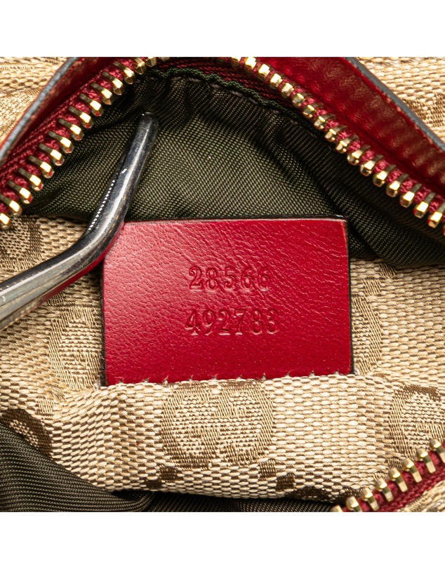 Pre-Loved by Azura Reborn - Pre-Loved GG Canvas Web Double Pocket Belt Bag