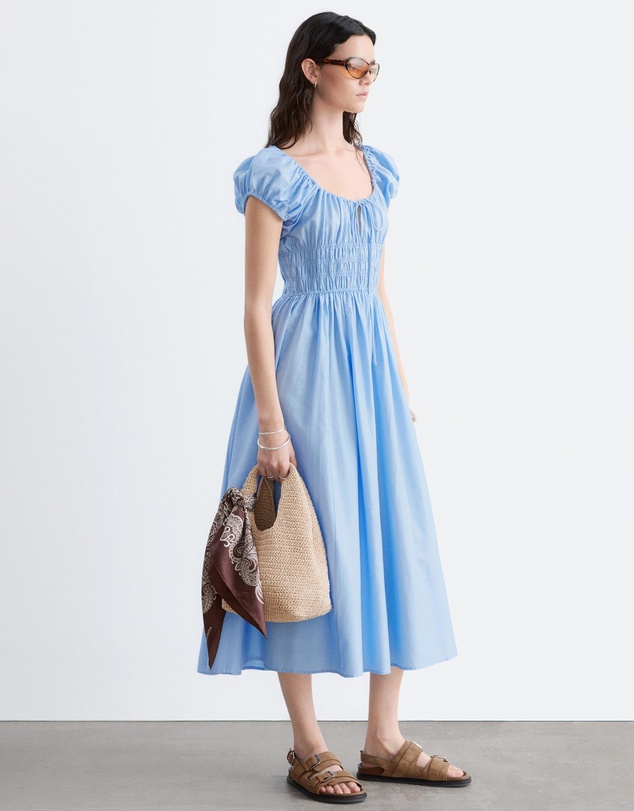 & Other Stories - Smocked Waist Midi Dress