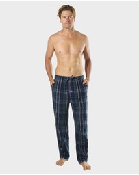 Mitch Dowd - Mens Ice Tea Flannel Sleep Pants - Mid Blue