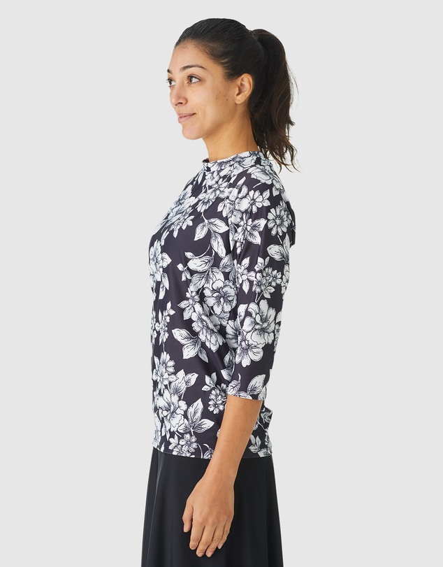 Modest Mermaid - Relaxed fit 3/4 classic top SPF50+