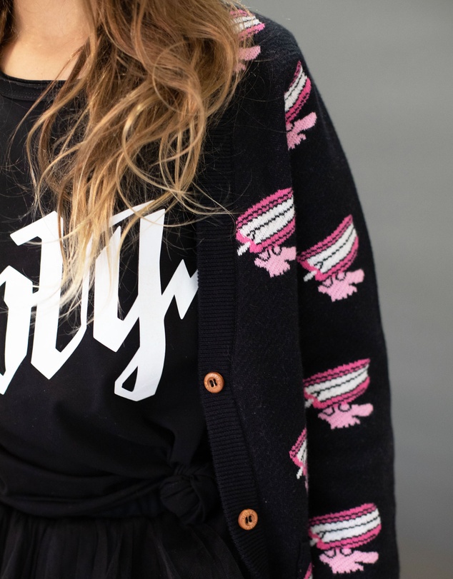 OOVY - Chatting Teeth Kids Cardigan