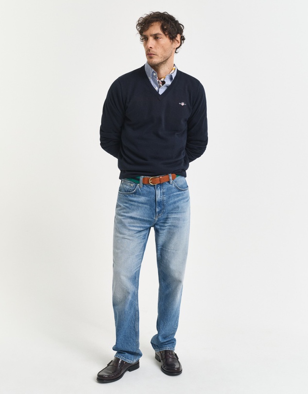 Gant - Classic Cotton V-Neck Sweater