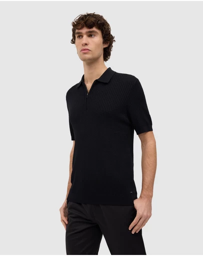 Politix - Callum Textured Knit Polo