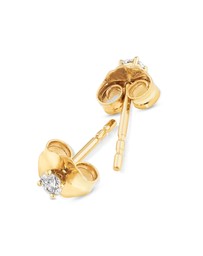 Michael Hill - 0.10 Carat TW Diamond Mini Solitaire Stud Earrings in 10kt Yellow Gold