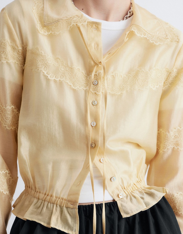 & Other Stories - Long Sleeve Lace Blouse
