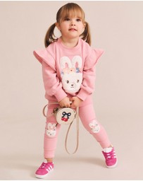 Huxbaby - Flower Field Bunny Leggings - Babies-Kids