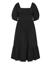 City Chic - Plus size Molli Corduroy Midi Dress - black