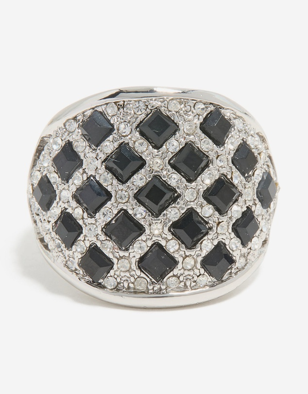 Lovisa - Silver Mini Black Triangles Ring