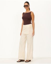Dazie - Overcast Linen Blend Pants