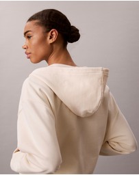 Calvin Klein Jeans - Cropped Monogram Zip-Up Hoodie