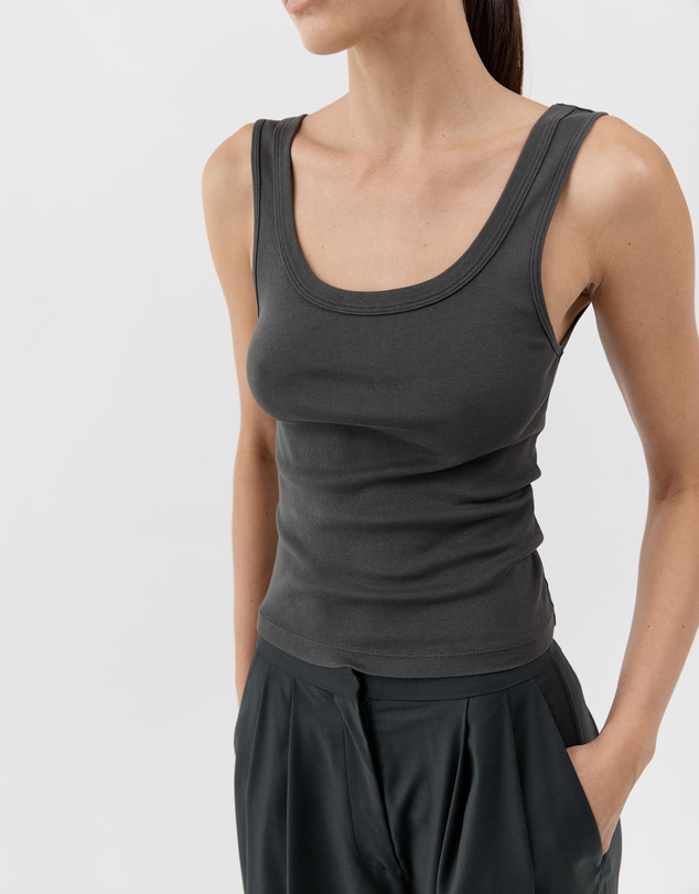 St. Agni - Organic Cotton Scooped Ballerina Top