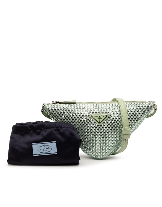Pre-Loved by Azura Reborn - Pre-Loved Satin Crystal Embellished Triangle Pouch