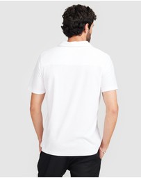 Vacay Swimwear - White Terry Polo