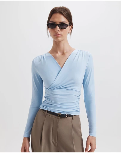 SABA - Serafina Wrap Long Sleeve Top