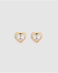 By Charlotte - Radiant Heart Stud Earrings