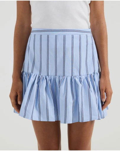 Atmos&Here - Claire Cotton Poplin Mini Skirt