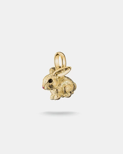 THOMAS SABO - Gold-Plated Rabbit Charm with Enamel