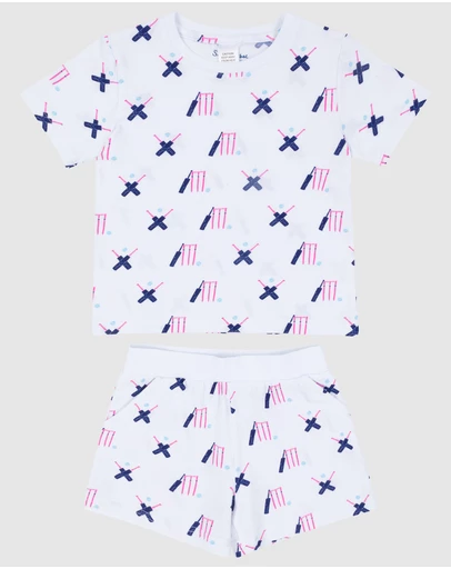 Sant And Abel - Kids Cricket Pink Short PJ Set