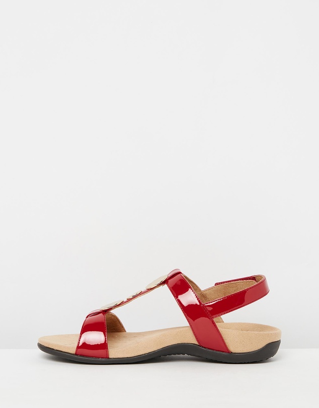 Vionic - Farra Adjustable Sandal - Red Patent
