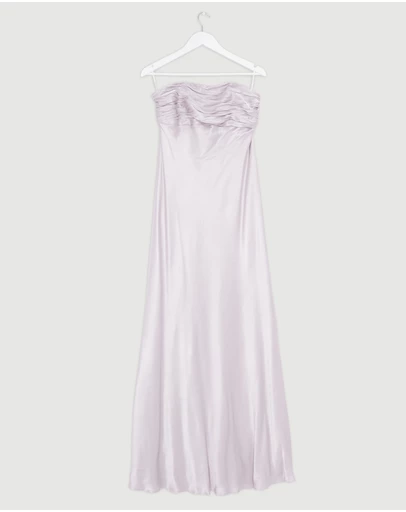 Revibe - Repaired Shona Joy La Lune Strapless Ruched Bodice Maxi Dress - AU 14