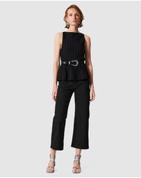& Other Stories - Rib-Knit Peplum Top
