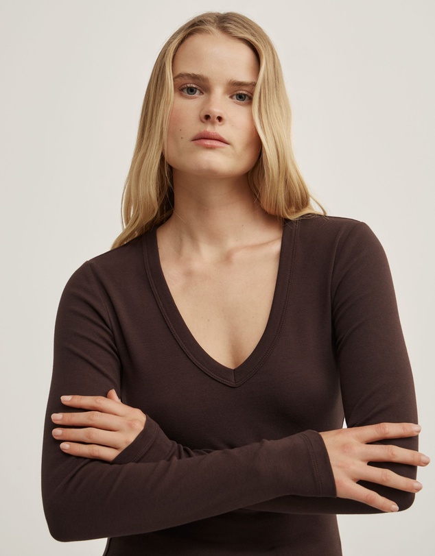 Witchery - V-neck Long Sleeve Top