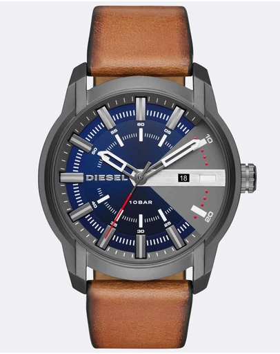 Diesel - Armbar Dark Brown Analogue Watch