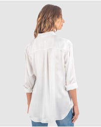 CAMIXA - Soie Satin Oversized Silk Shirt