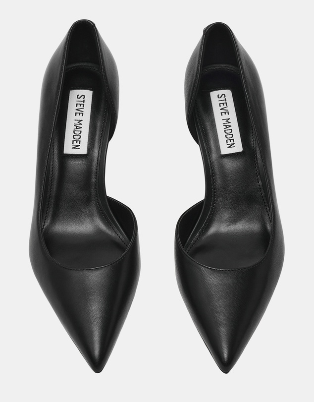 Steve Madden - Vena Black Leather Heels