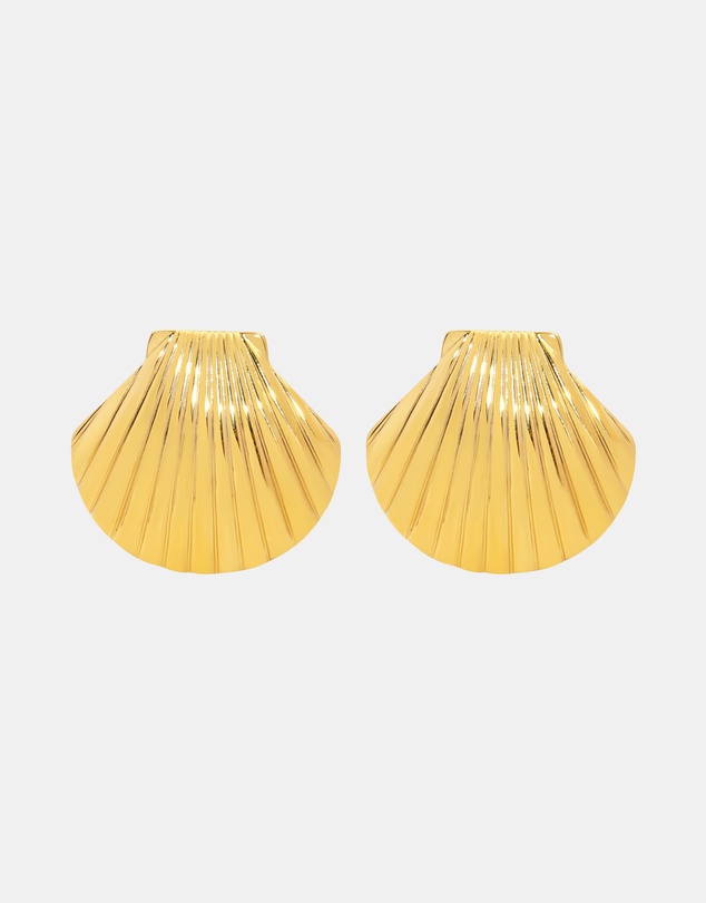 Zoe Olivia - Waterproof Textured Shell Stud Earrings