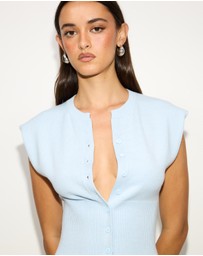 Dazie - Nyla Cinched Waist Knit Vest