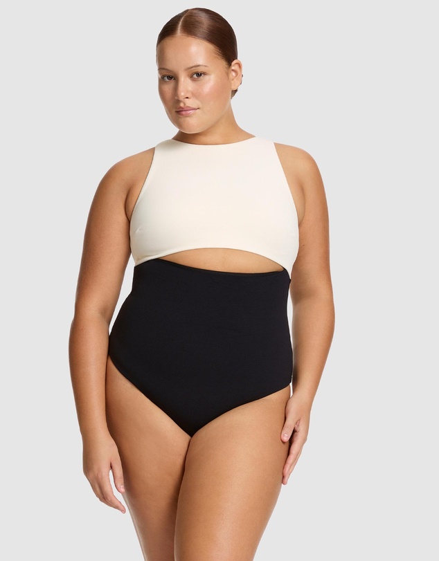 JETS - Versa Rib Cut Out High Neck One-Piece
